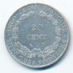 French Indo China, 20 cents, 1916