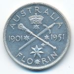 Australia, 1 florin, 1951