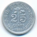 Ceylon, 25 cents, 1899