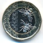 Великобритания, 1 фунт (2025 г.)