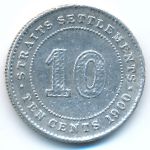 Стрейтс-Сетлментс, 10 центов (1900 г.)
