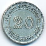 Straits Settlements, 20 cents, 1927
