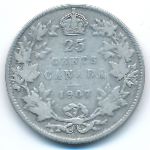 Canada, 25 cents, 1907
