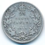 Canada, 25 cents, 1910