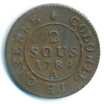 Кайен., 2 су (1789 г.)