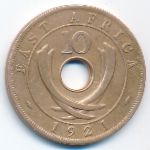 Восточная Африка, 10 центов (1921 г.)