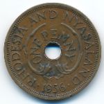 Родезия и Ньясаленд, 1 пенни (1956 г.)