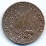 Ватикан, 5 чентезимо (1930 г.)