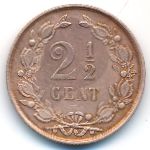 Нидерланды, 2 1/2 цента (1884 г.)