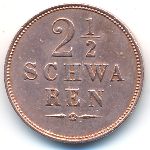 Bremen, 2 1/2 schwaren, 1861