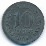 Тетнанг., 10 пфеннигов (1918 г.)