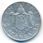 Албания, 2 франга ари (1935 г.)