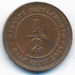 Straits Settlements, 1/2 cent, 1916