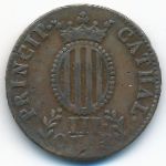 Catalonia, 3 quartos, 1814