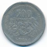 Cameroon, 500 francs, 1986