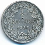 Баден, 1/2 гульдена (1838 г.)