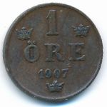 Sweden, 1 ore, 1907