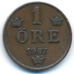 Sweden, 1 ore, 1907