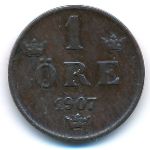 Sweden, 1 ore, 1907