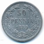 Finland, 50 pennia, 1889