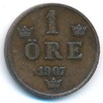 Sweden, 1 ore, 1907