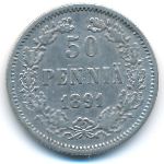 Finland, 50 pennia, 1891
