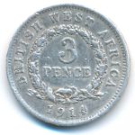Британская Западная Африка, 3 пенса (1914 г.)