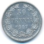 Finland, 50 pennia, 1907