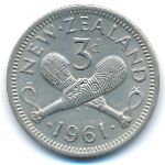 Новая Зеландия, 3 пенса (1961 г.)