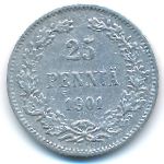 Finland, 25 pennia, 1901