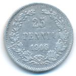Finland, 25 pennia, 1906