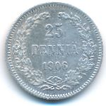 Finland, 25 pennia, 1906