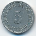 Germany, 5 pfennig, 1913