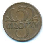 Польша, 5 грошей (1937 г.)