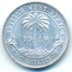 British West Africa, 2 shillings, 1919