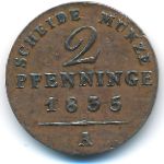 Пруссия, 2 пфеннинга (1835 г.)