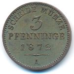 Пруссия, 3 пфеннинга (1872 г.)