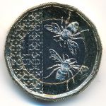 Великобритания, 1 фунт (2025 г.)