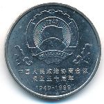 China, 1 yuan, 1999
