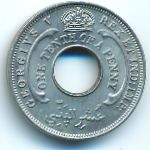 British West Africa, 1/10 penny, 1934