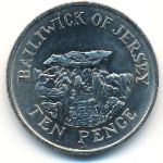 Джерси, 10 пенсов (1984 г.)