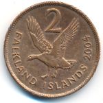 Falkland Islands, 2 pence, 2004