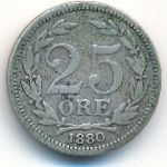 Sweden, 25 ore, 1880