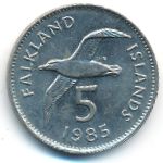 Falkland Islands, 5 pence, 1985