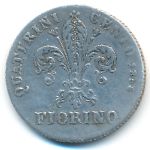 Toscana, 1 фиорино, 1858