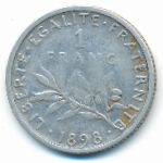 France, 1 franc, 1898