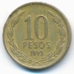 Chile, 10 pesos, 1993