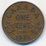 Canada, 1 cent, 1936