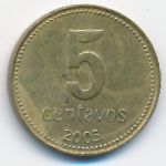Argentina, 5 centavos, 2005