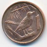 Cayman Islands, 1 cent, 1999